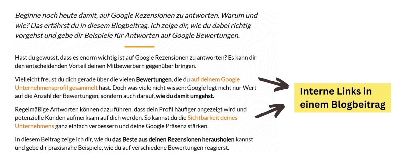 Interne Links in Blogbeiträgen